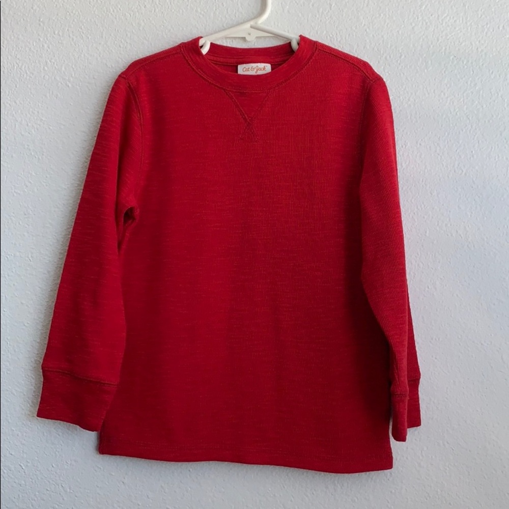 Boys red long sleeve thermal